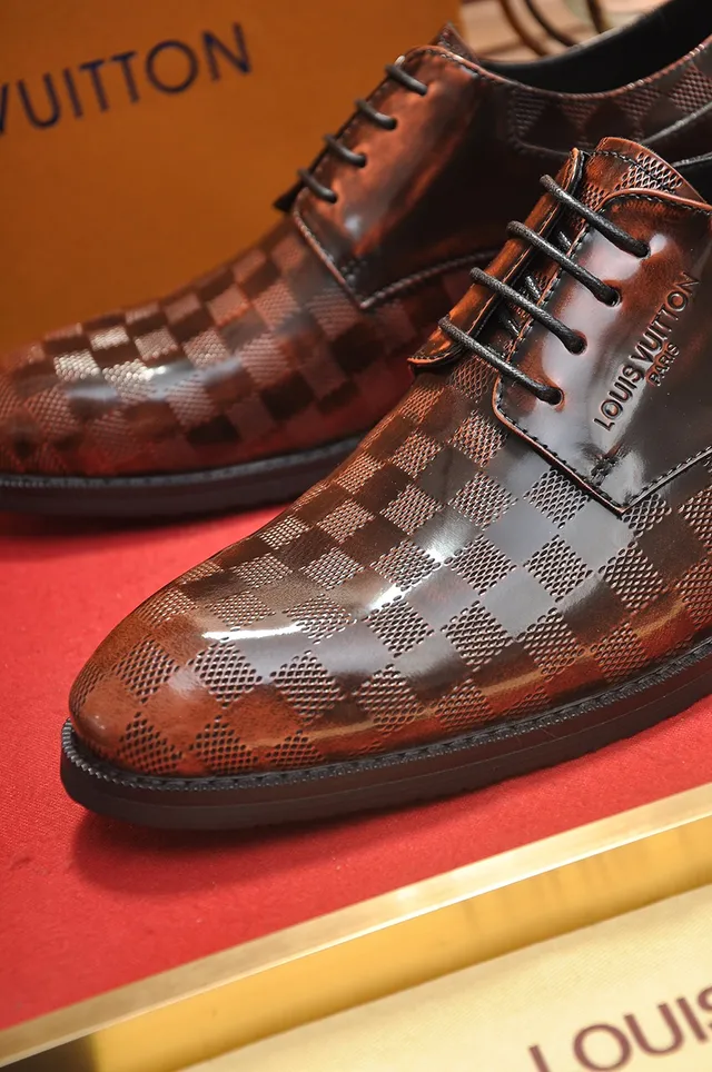 Louis Vuitton Damier Check Brown Polished Oxford Shoes 2