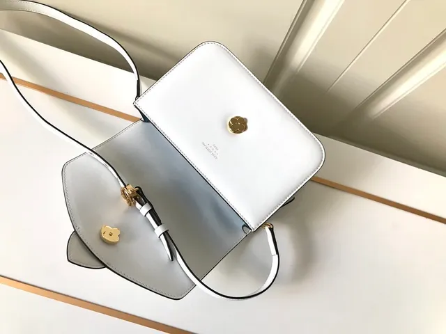 Louis Vuitton Dauphine সাদা চামড়ার আন্ডারআর্ম ব্যাগ 2
