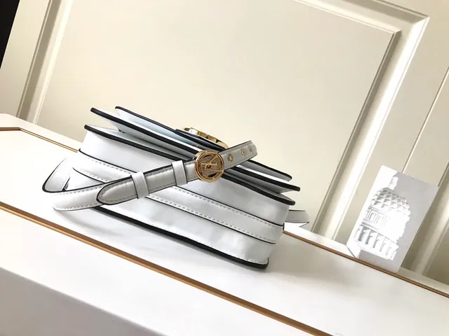 Louis Vuitton Dauphine সাদা চামড়ার আন্ডারআর্ম ব্যাগ 5
