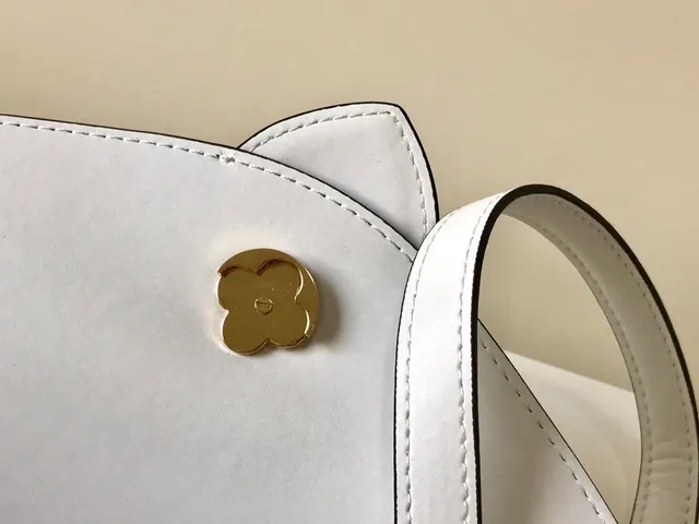 Louis Vuitton Dauphine সাদা চামড়ার আন্ডারআর্ম ব্যাগ 7
