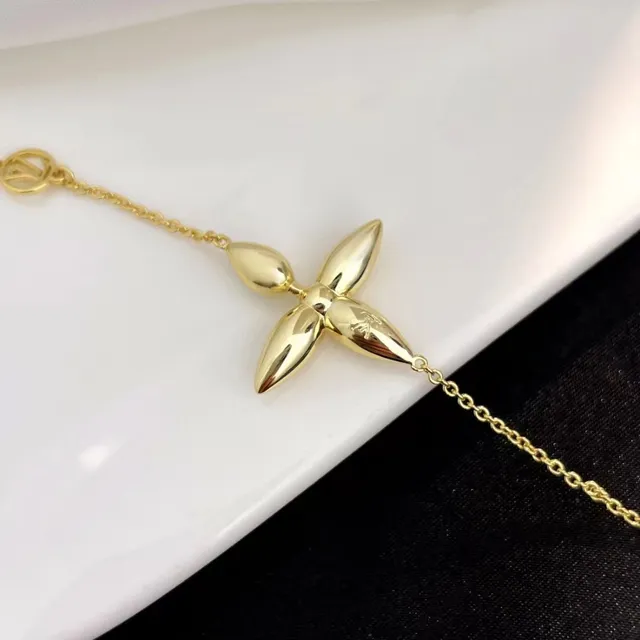 Louis Vuitton ফুল ব্রেসলেট গোল্ড-টোন চেইন ব্রেসলেট 3