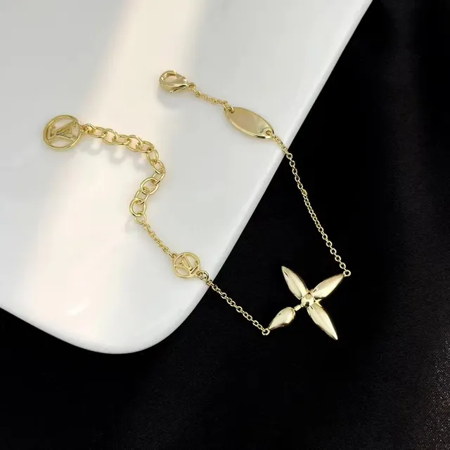 Louis Vuitton ফুল ব্রেসলেট গোল্ড-টোন চেইন ব্রেসলেট 5