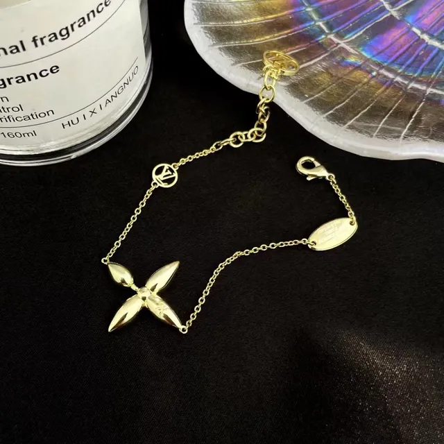 Louis Vuitton ফুল ব্রেসলেট গোল্ড-টোন চেইন ব্রেসলেট 7