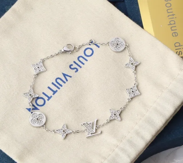 Louis Vuitton Flower & Star Pavé Crystal Chain Bracelet 8