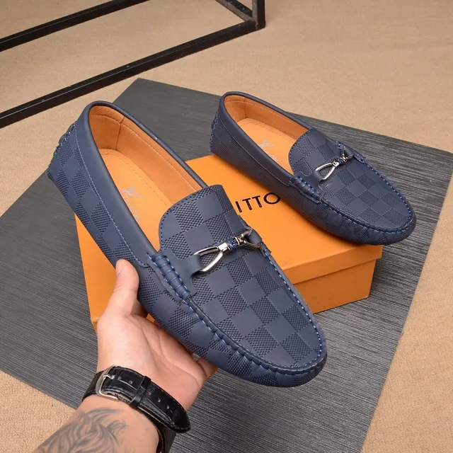 Louis Vuitton Horsebit 1955 Navy Damier Loafers 5