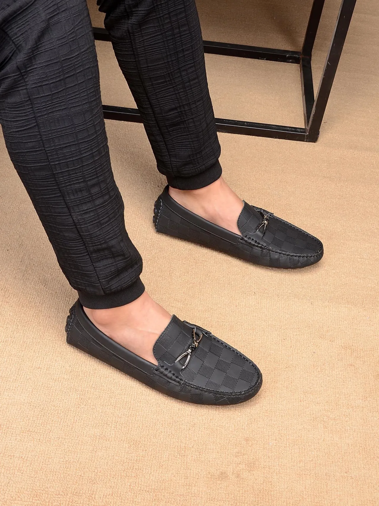 Louis Vuitton Horsebit Loafer Black Damier Check Loafers 3