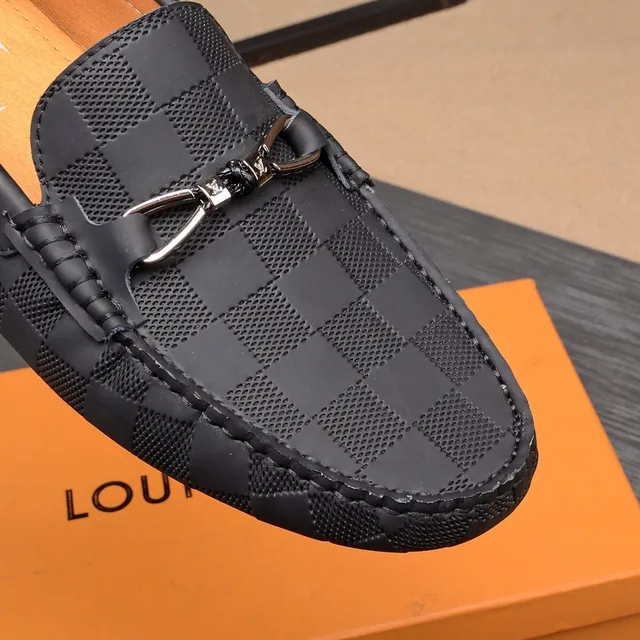 Louis Vuitton Horsebit Loafer Black Damier Check Loafers 5