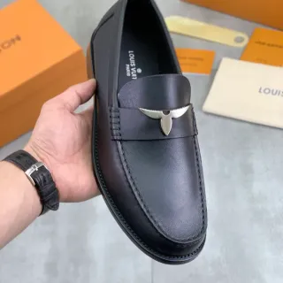 Louis Vuitton Horsebit Loafer কালো চামড়ার স্লিপ-অন লুফার