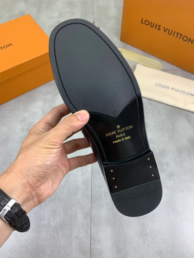 Louis Vuitton Lockit Loafer Black Leather Padlock Strap Loafer 2