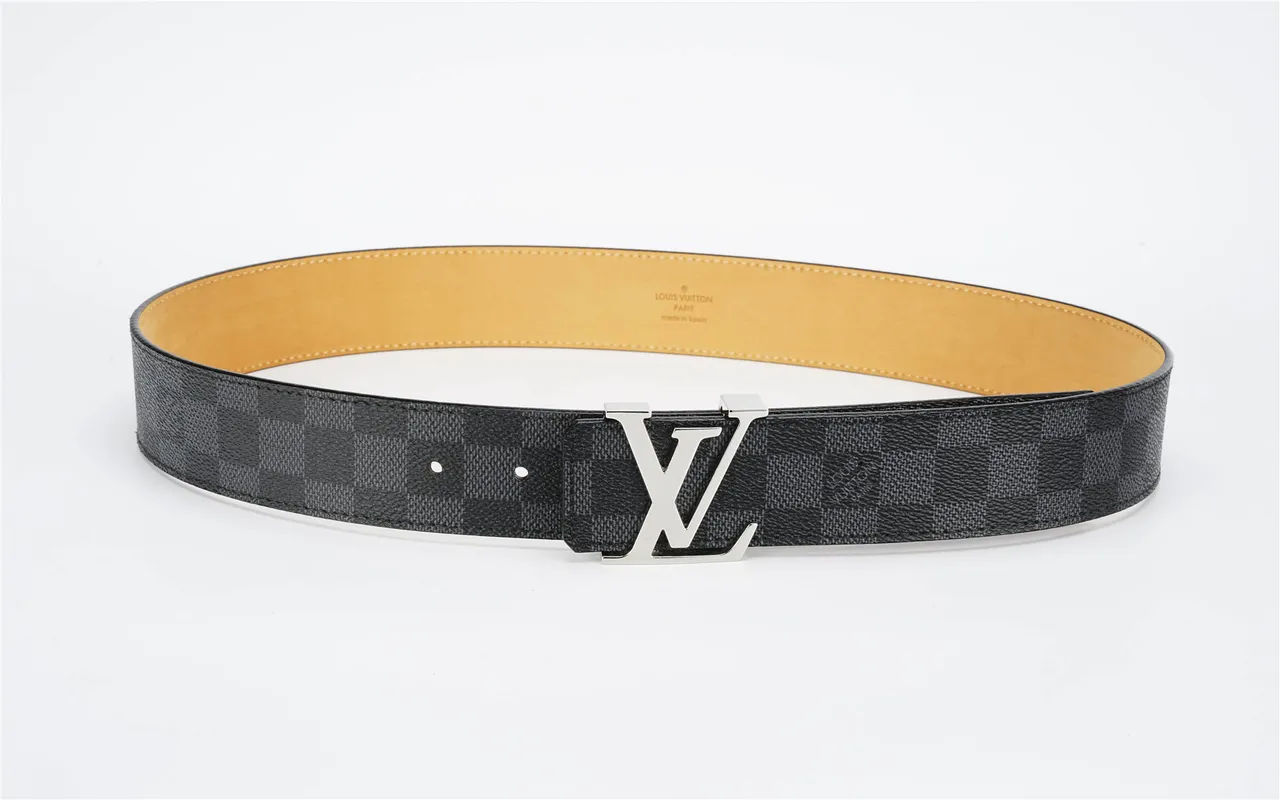 Louis Vuitton LV Damier Ebène Ceinture en cuir marron et tan 3