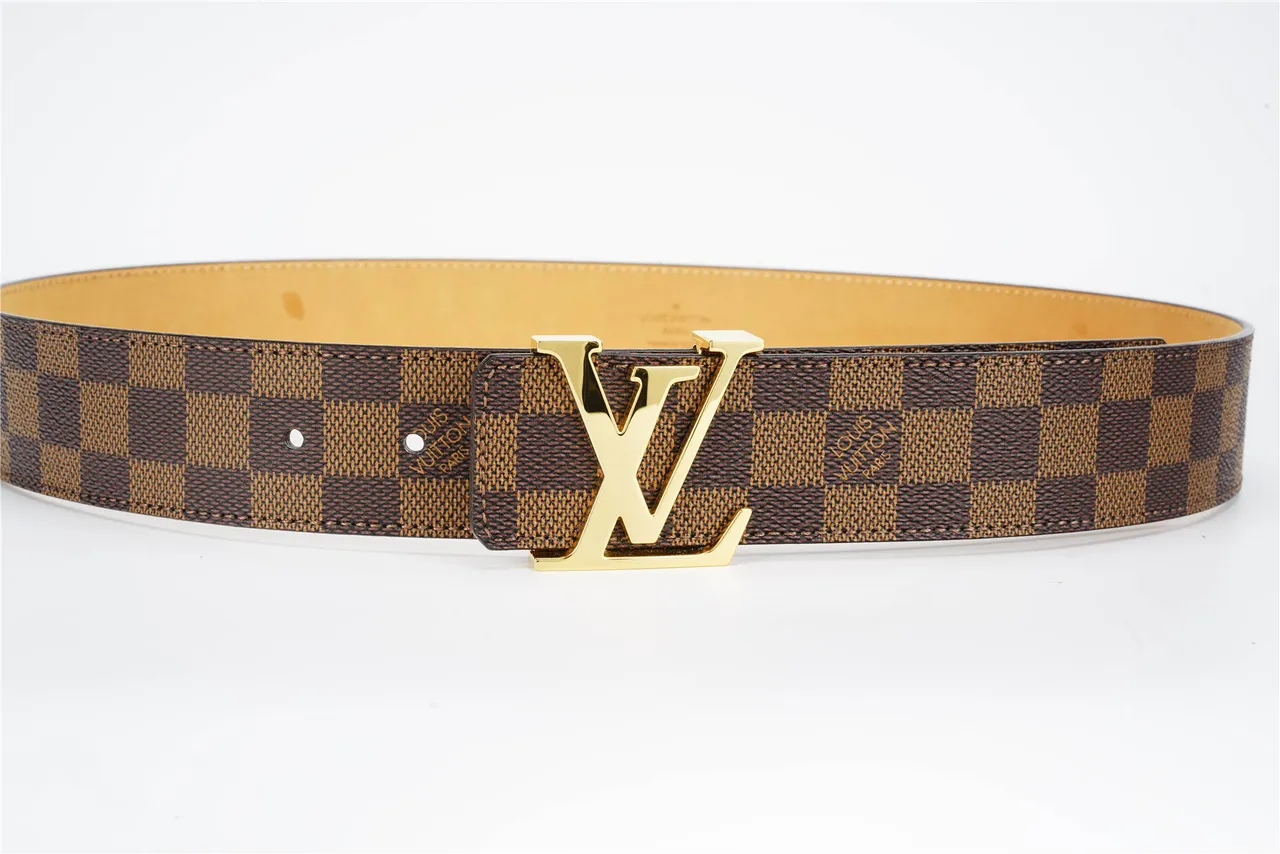 Louis Vuitton LV Damier Ebène Ceinture en cuir marron et tan 8