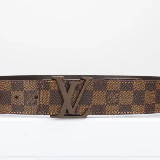 Louis Vuitton LV حزام Damier Ebène بني جلد حزام