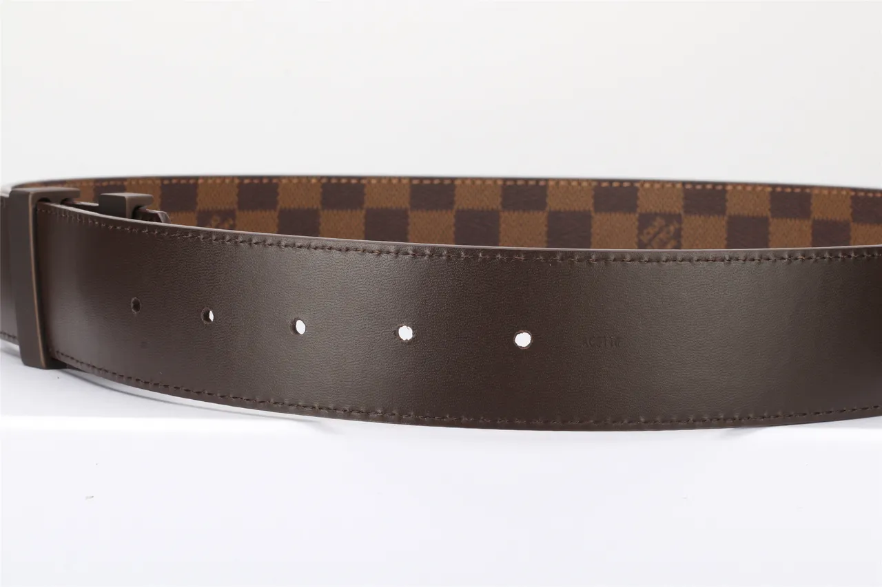 Louis Vuitton LV Belt Damier Ebène Brown Leather Belt 6