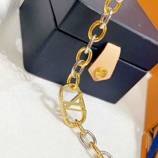 Louis Vuitton LV Bracelet chaîne bicolore or et argent 4
