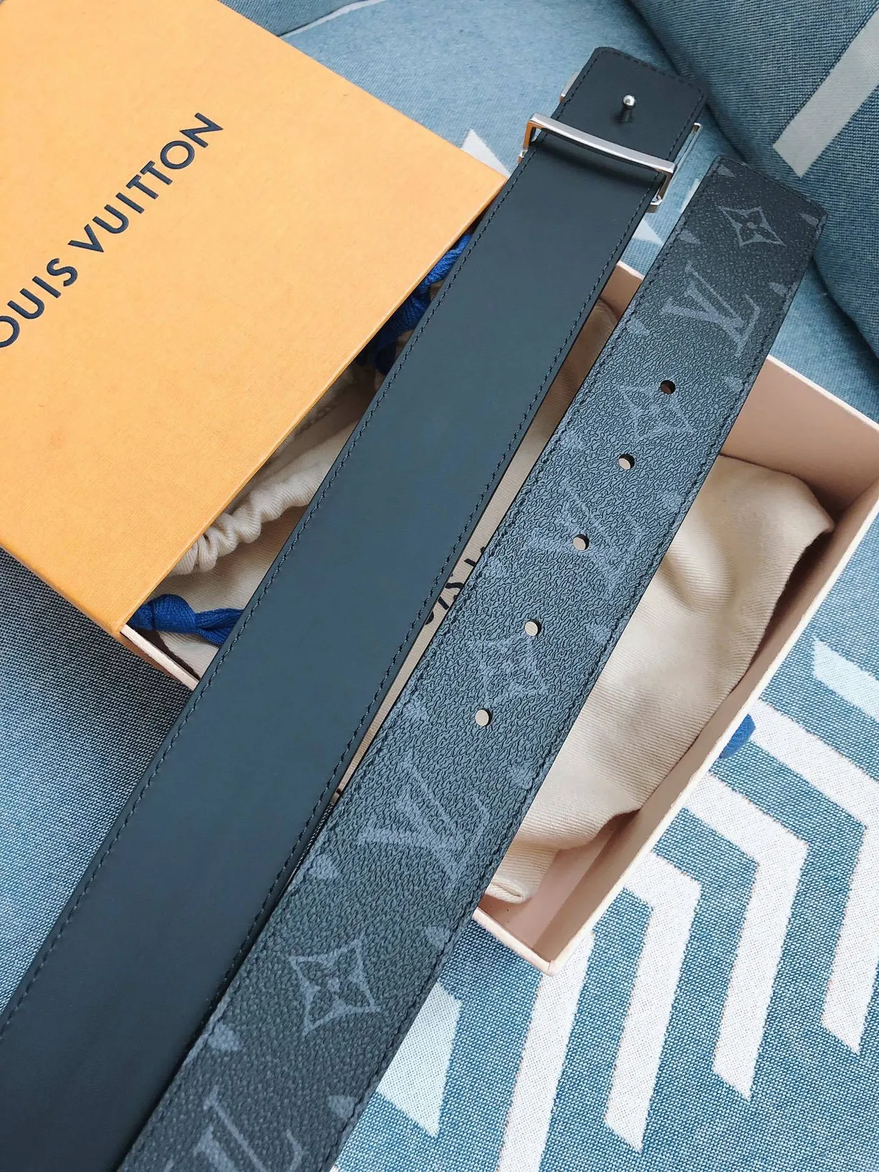 Louis Vuitton LV Initiales Monogram Leather Belt 5