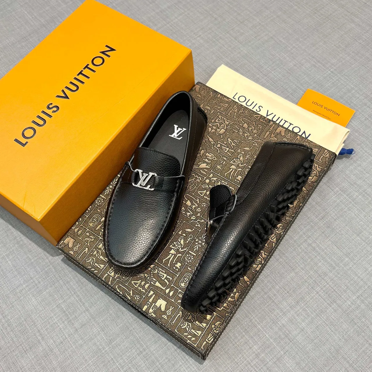 Louis Vuitton LV Loafer Black Pebbled Leather Loafers 2