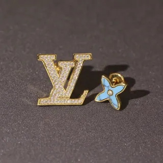 Louis Vuitton LV मोनोग्राम और फूल स्टड ईयररिंग्स
