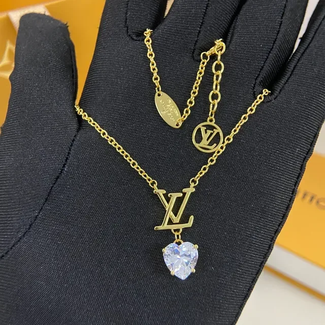 Louis Vuitton LV Monogram Heart Pendant Necklace 5