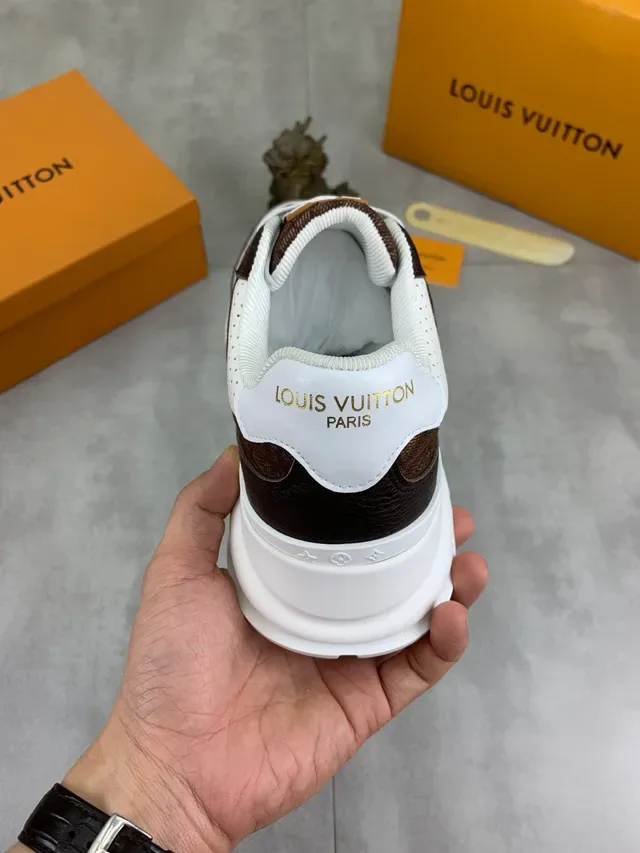 Louis Vuitton LV Trainer Brown White Monogram Canvas Oversized Logo Lifestyle Sneakers 3