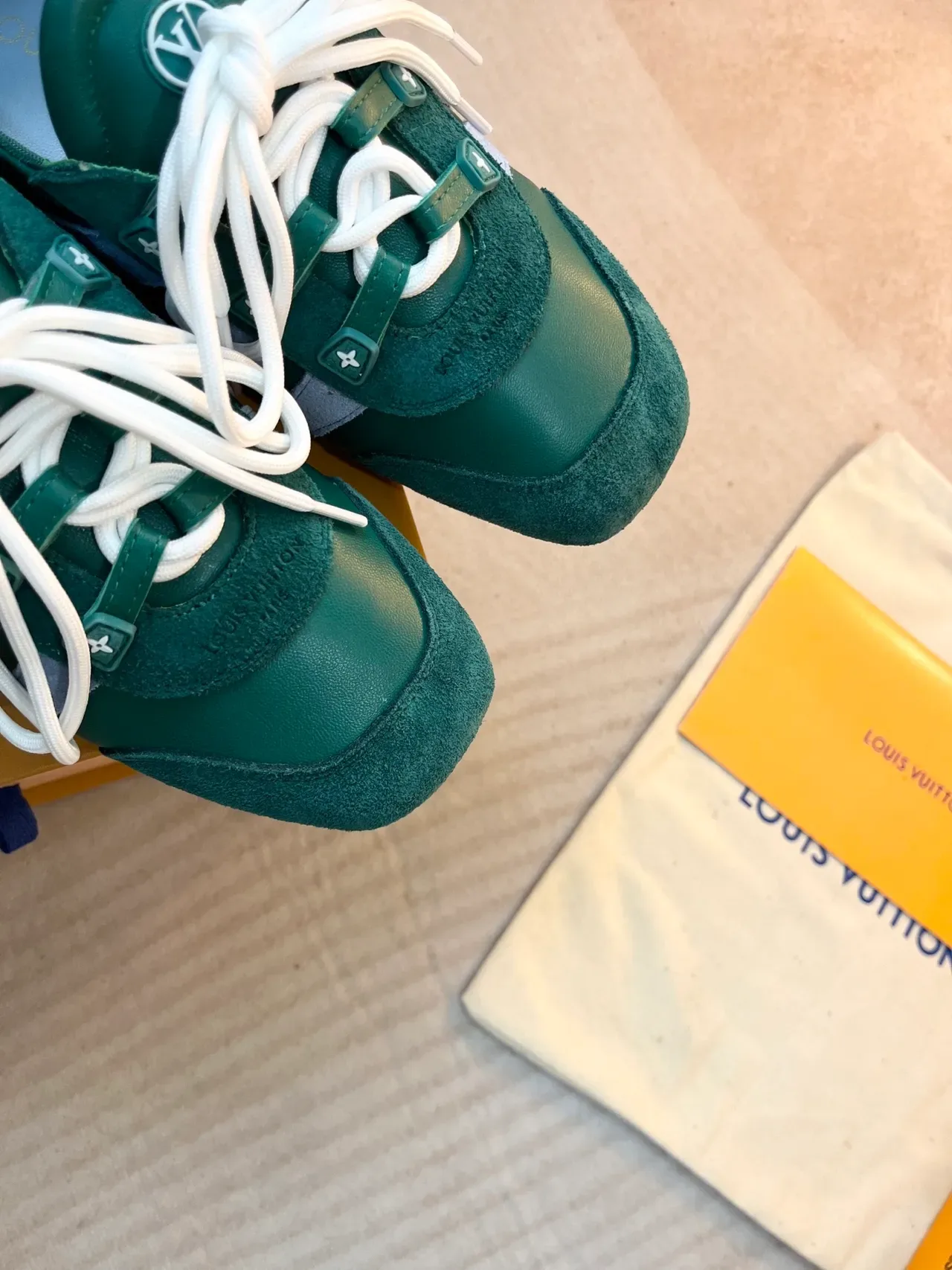 路易威登 LV Trainer 灰绿色 低帮 混合材质 生活方式运动鞋 3