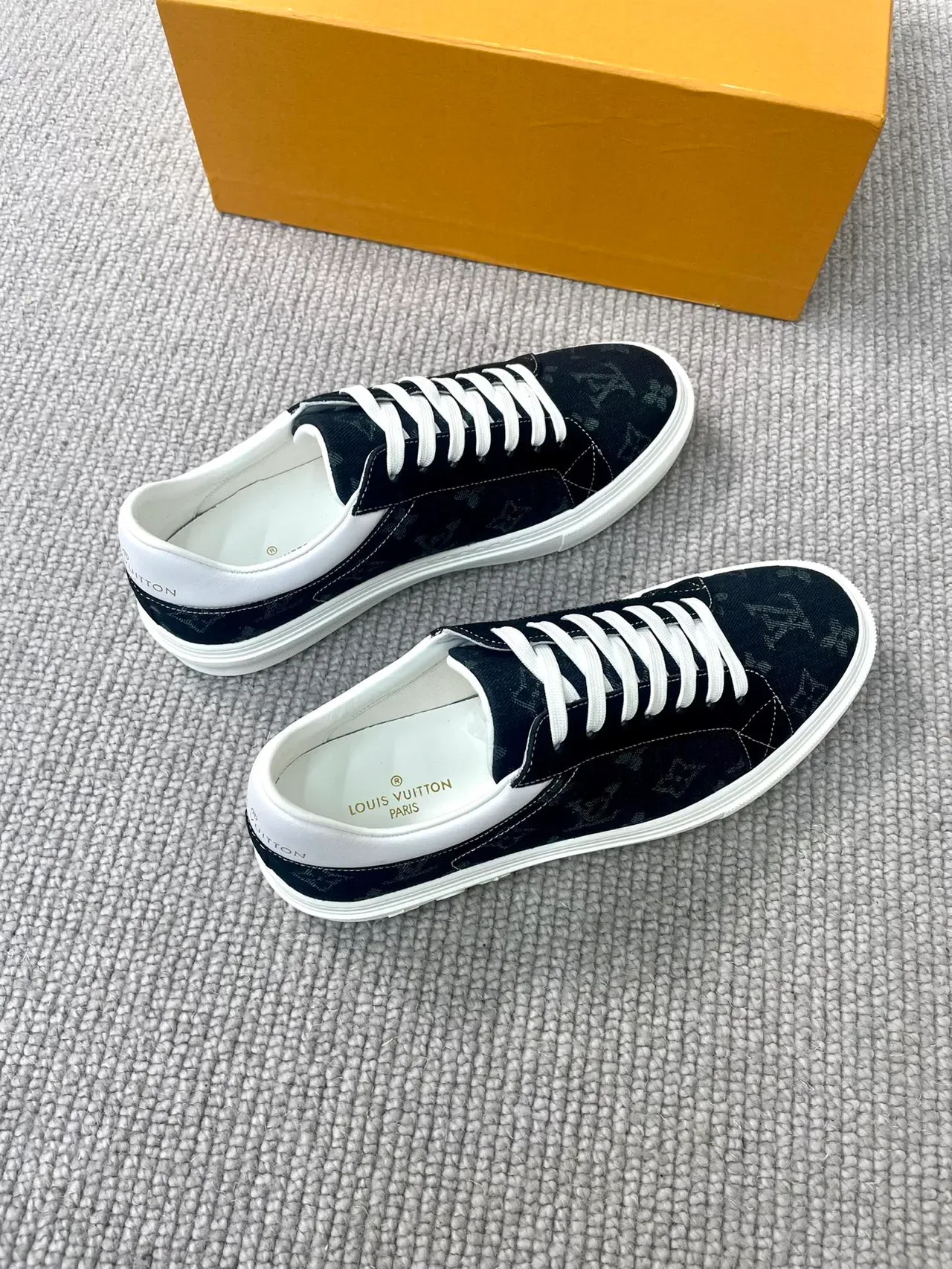 Louis Vuitton LV Trainer Sneakers Lifestyle Navy White Monogram Canvas Cupsole 4