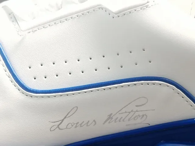 Louis Vuitton LV Trainer White Blue Low-Top Leather Upper Lifestyle Sneakers 5