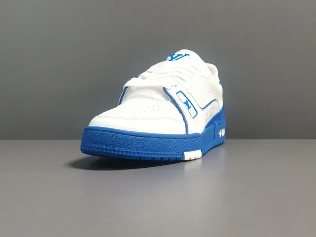 Louis Vuitton LV Trainer White Blue Low-Top Leather Upper Lifestyle Sneakers 15