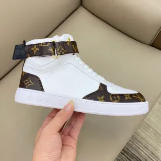 Louis Vuitton LV Trainer zapatillas lifestyle blancas marrón alto monograma canvas