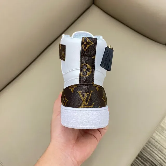 Louis Vuitton LV Trainer White Brown High-Top Monogram Canvas Lifestyle Sneakers 3