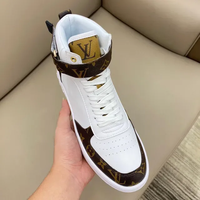 Louis Vuitton LV Trainer White Brown High-Top Monogram Canvas Lifestyle Sneakers 4