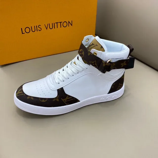 Louis Vuitton LV Trainer White Brown High-Top Monogram Canvas Lifestyle Sneakers 5