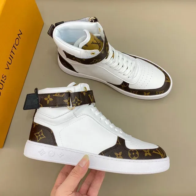 Louis Vuitton LV Trainer White Brown High-Top Monogram Canvas Lifestyle Sneakers 6