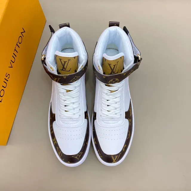 Louis Vuitton LV Trainer White Brown High-Top Monogram Canvas Lifestyle Sneakers 7
