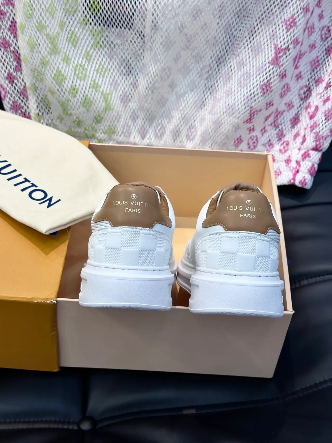 Louis Vuitton LV Trainer Blanc Marron Chaussures Low Top Semelle Plateforme Lifestyle Sneakers 3