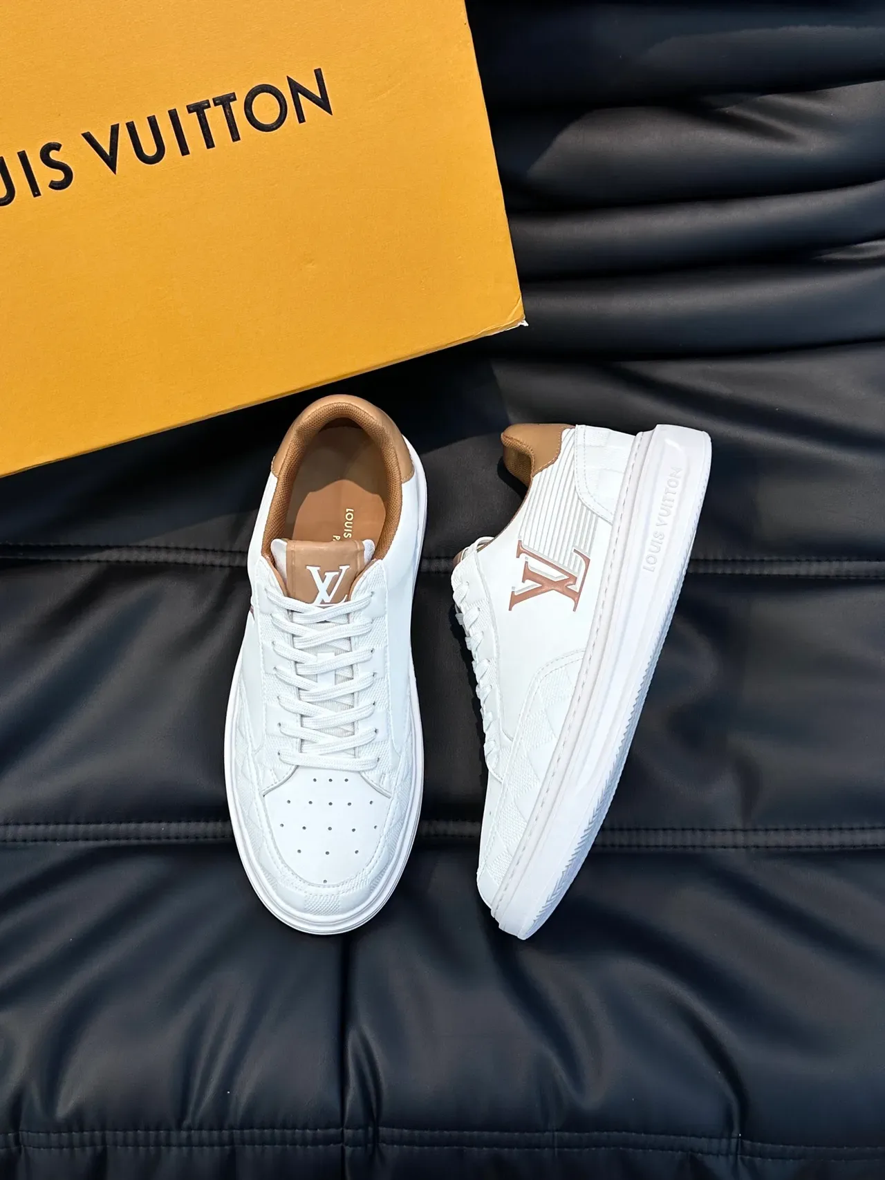 Louis Vuitton LV Trainer Blanc Marron Chaussures Low Top Semelle Plateforme Lifestyle Sneakers 5