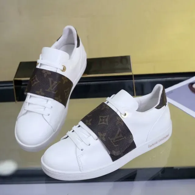 Louis Vuitton LV Trainer White Brown Monogram Strap Leather Lifestyle Sneakers 2