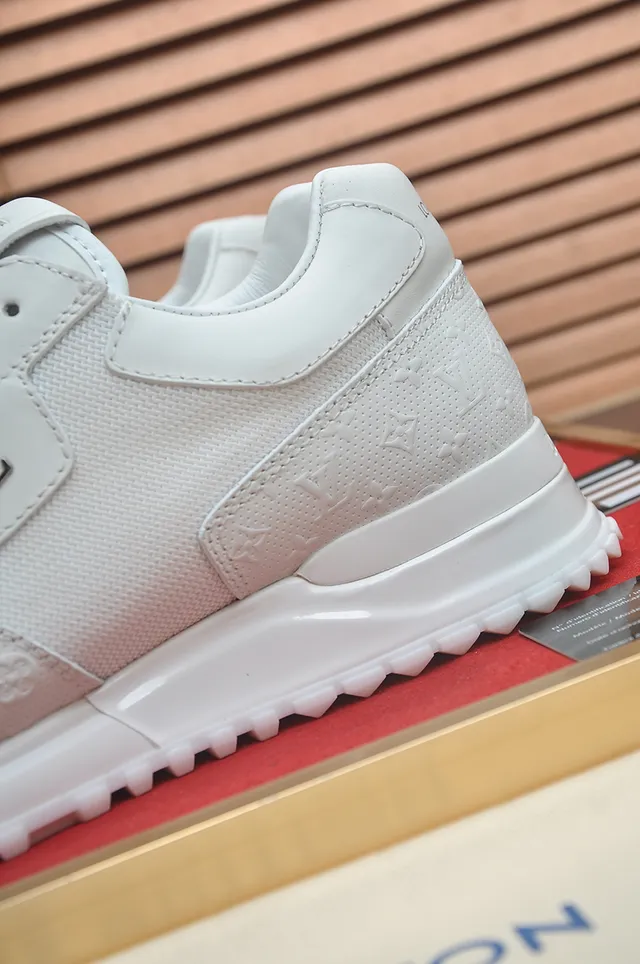Louis Vuitton LV Trainer White Monogrammed Textile Upper Padded Collar Lifestyle Sneakers 2