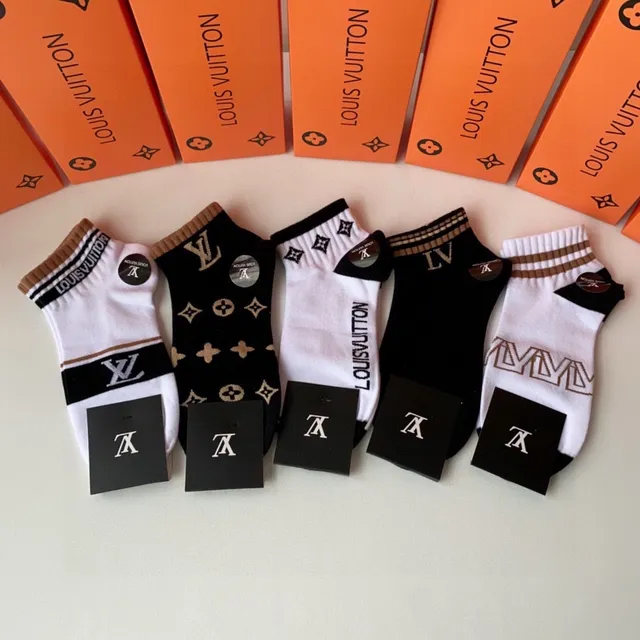Louis Vuitton Monogram and Logo Calcetines de tobillo 2