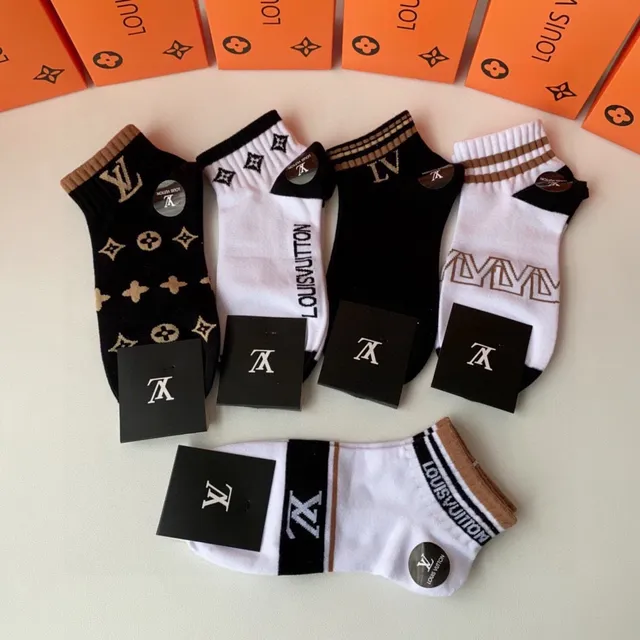 Louis Vuitton Monogram and Logo Calcetines de tobillo 3