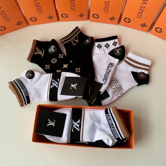 Louis Vuitton Monogram and Logo Calcetines de tobillo 8