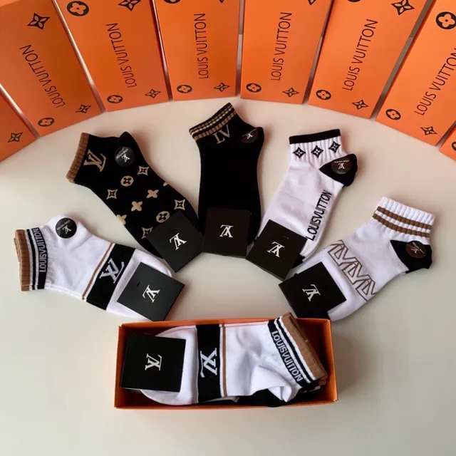 Louis Vuitton Monogram and Logo Calcetines de tobillo 9