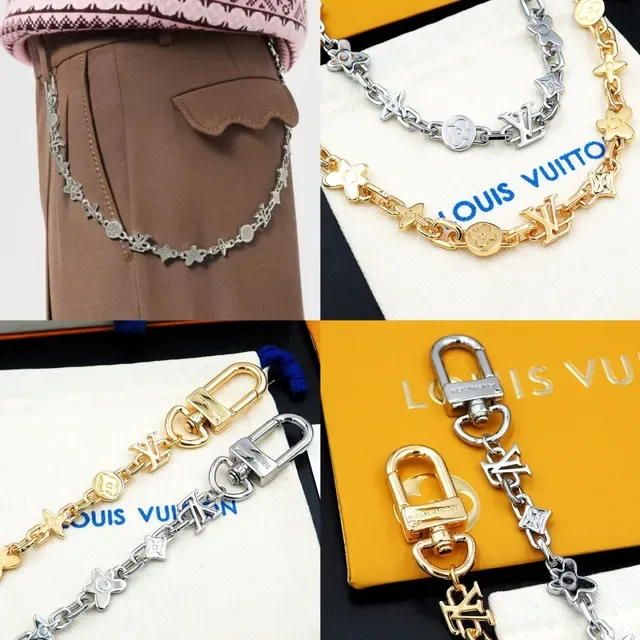 Louis Vuitton Monogram Charm Chain Gold-Tone Bracelet 9
