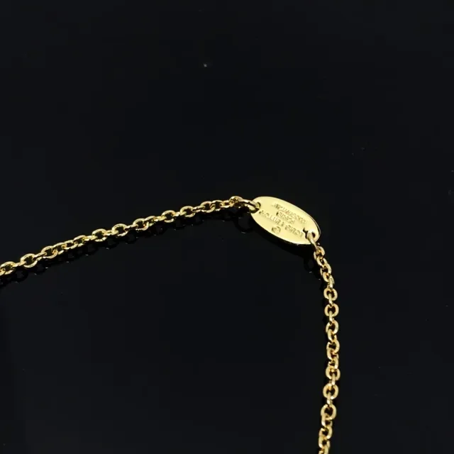 Louis Vuitton Monogram Circular Pendant Gold-Tone Necklace 3
