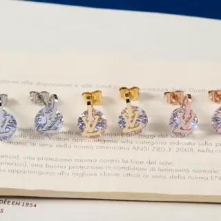 Louis Vuitton Monogram Crystal Stud Earrings