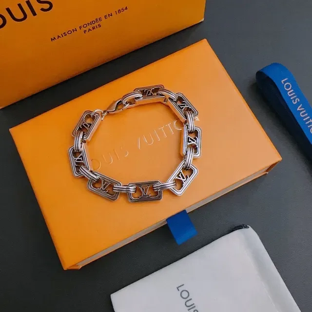 Louis Vuitton Monogram Cutout Link Bracelet 8
