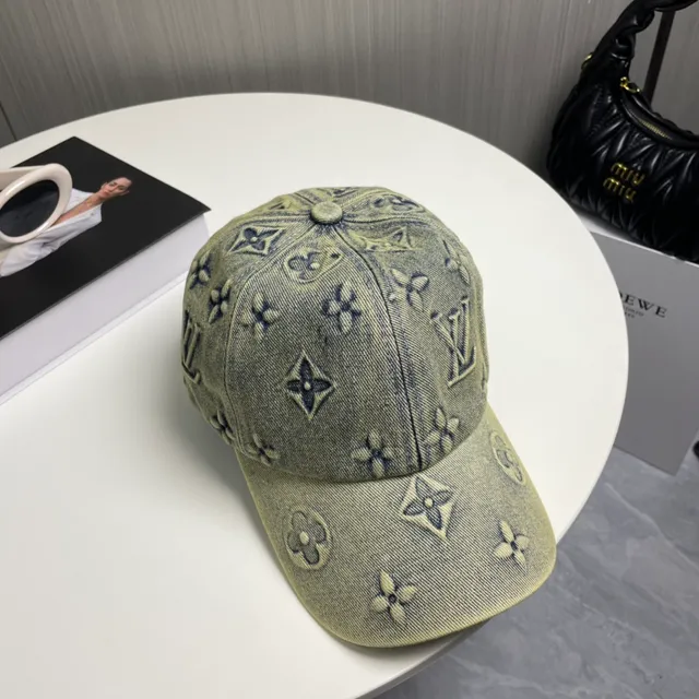 Louis Vuitton 蒙特拉蒙刺绣 洗褪橄榄绿牛仔布 棒球帽 6