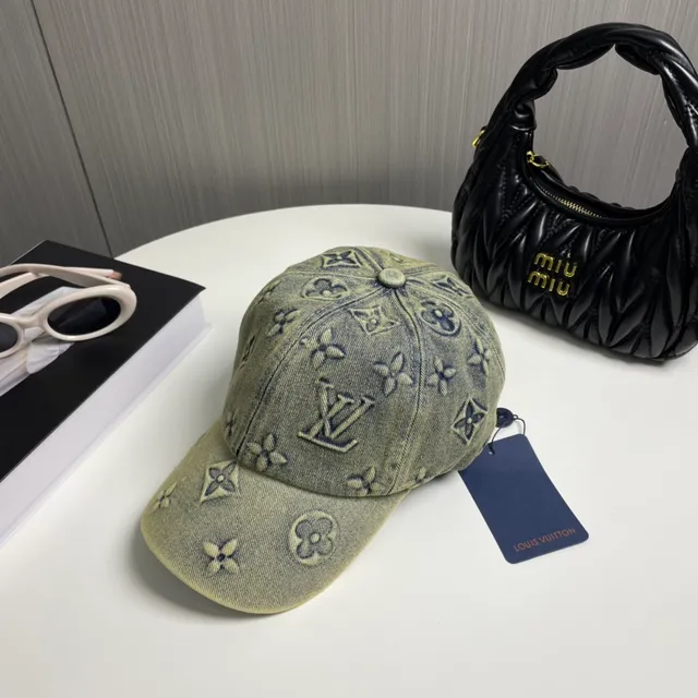 Louis Vuitton 蒙特拉蒙刺绣 洗褪橄榄绿牛仔布 棒球帽 7