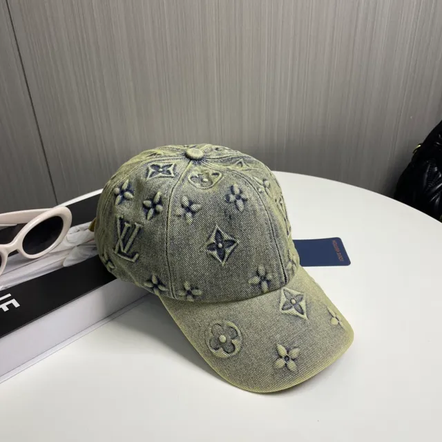 Louis Vuitton 蒙特拉蒙刺绣 洗褪橄榄绿牛仔布 棒球帽 9