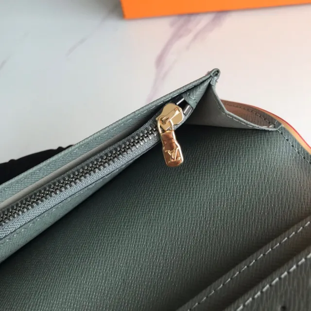 Louis Vuitton Monogram लंबा बटुआ भूरा और नारंगी 3