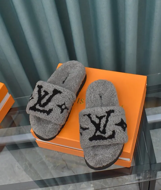 Louis Vuitton Monogram Shearling Slide Slippers 2
